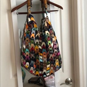 Colorful leather purse